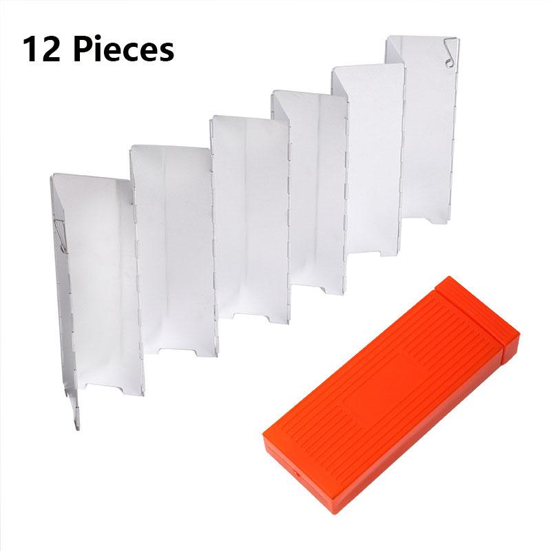 Outdoor Camping and Picnic Burner Aluminum Windbreak Plate Portable Foldable Stove Windbreak Screen Protective Cover Cookware