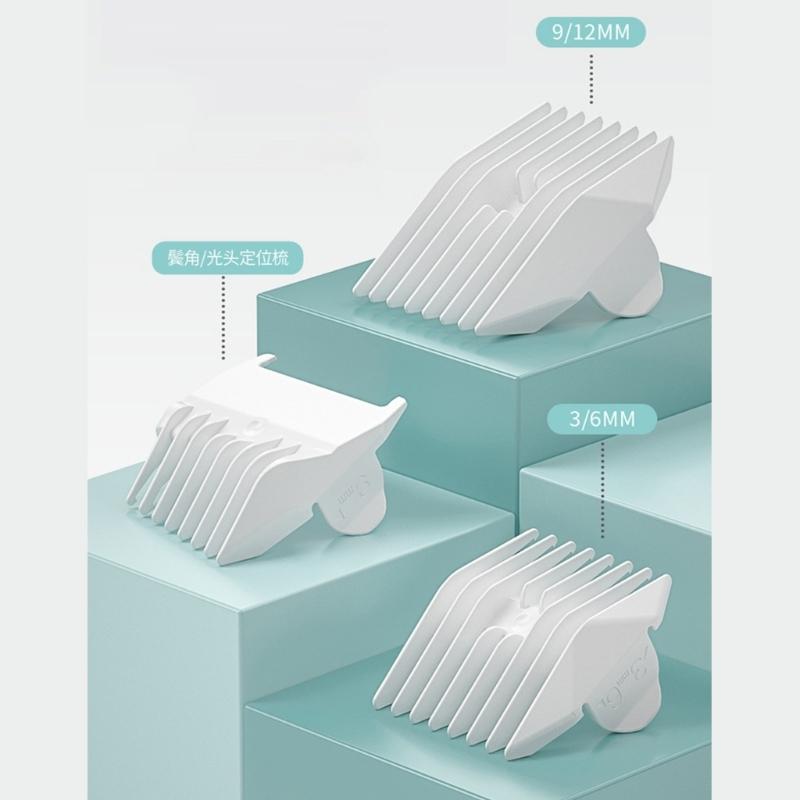 Kids Cordless Hair Clippers 3 Guide Comb Built In Suction Quiet Trimmer for Baby Safe Rechargeable Trimming Tool