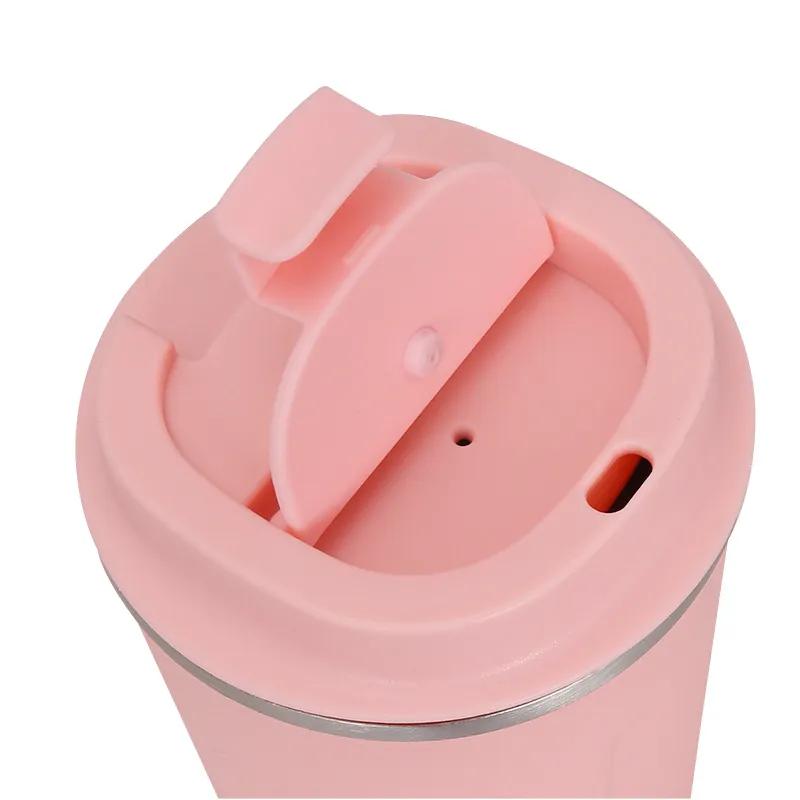 500ml Coffee Cup Stainless Steel Doublelayer Insulated Cup Cold Insulated Ice Cream Cup Reusable Portable Water Cup Gift Cup Customizable LOGO Ya985