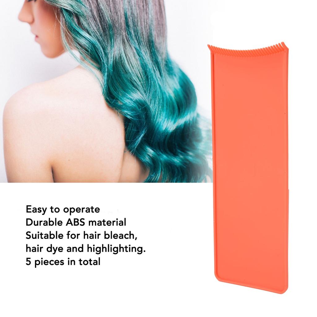 5Pcs Balayage Board 12in Long Round Teeth Safe Durable ABS Easy Operation Foiling Board for Hair Bleach Dye