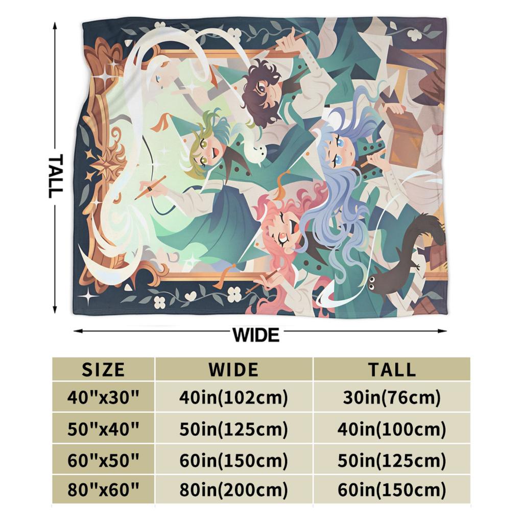 Witch Hat Atelier Blanket Decorative Flannel Bedding Throws For Couch Chair Warm Custom DIY Quality Bedspread Gift Idea