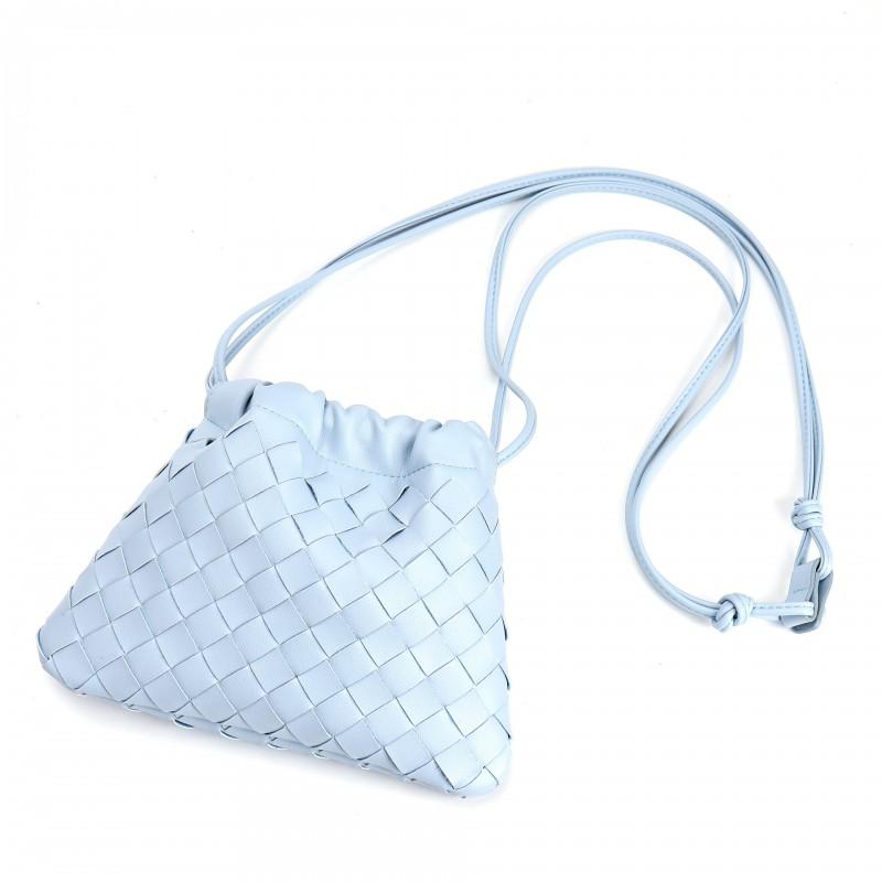 Mini Borsa a Tracolla in Morbida Pelle con Chiusura Magnetica Stile Vintage Intrecciata a Forma di Raviolo Borsa a Mano da Donna per Uso Quotidiano