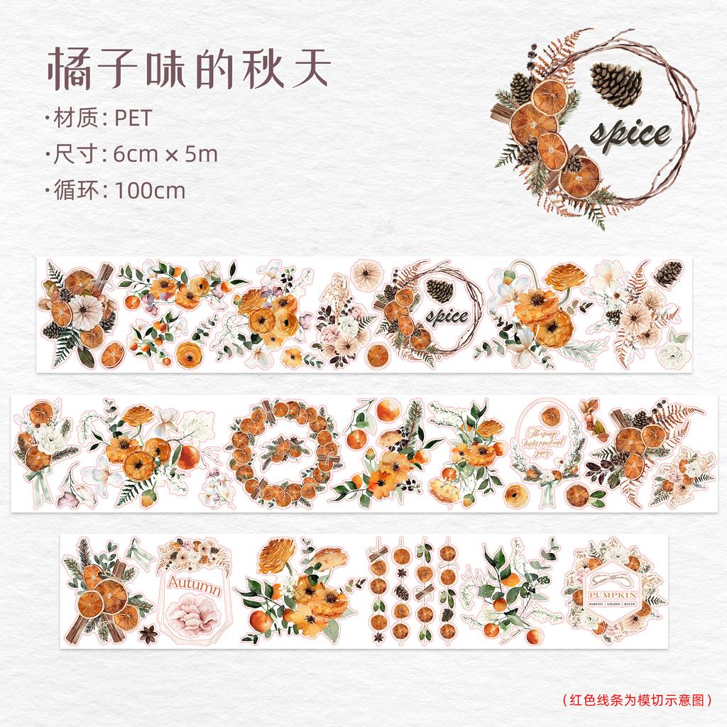 Washi Tape PET Die-Cut INS,WT Autumn SeasonJournal