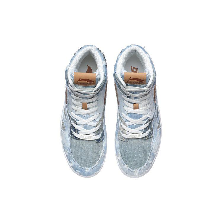 Li Ning Vintage Basketball Shoes Men's High Top Blue AGBR033-3