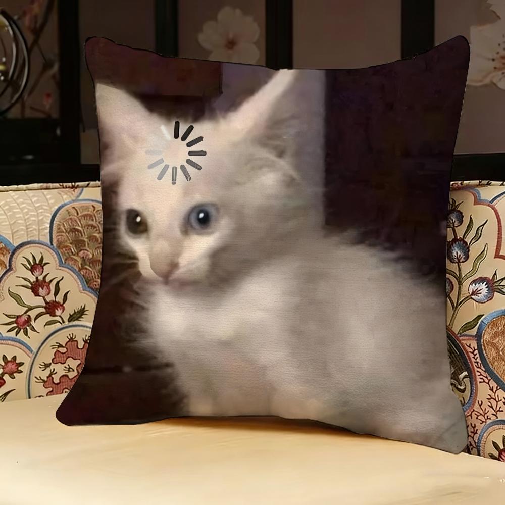 Cat Funny MEME Pillow Case Pillowcase Doublesided Printed Sofa Cushion Bedroom Headboard Pillow