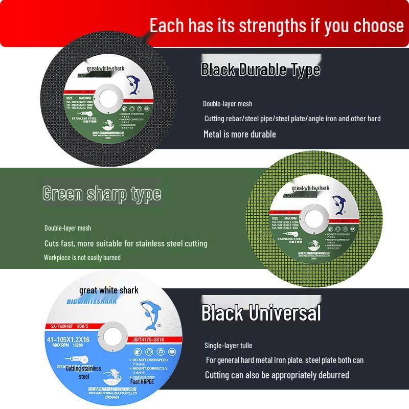 Great White Shark 100mm Stainless Steel Angle Grinder Cutting & Grinding Blade - Sharp & Durable