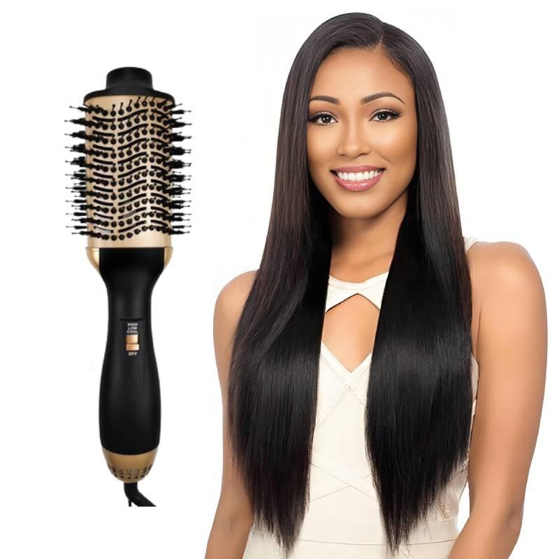 New 4 In 1 Hot Air Brush Hair Dryer With Adjustable Temperature For Smooth Styling