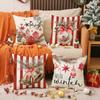 New Christmas Pillow Red Stripe Print Combination Set Pillow Case Indoor Atmosphere Decoration Sofa Cushion