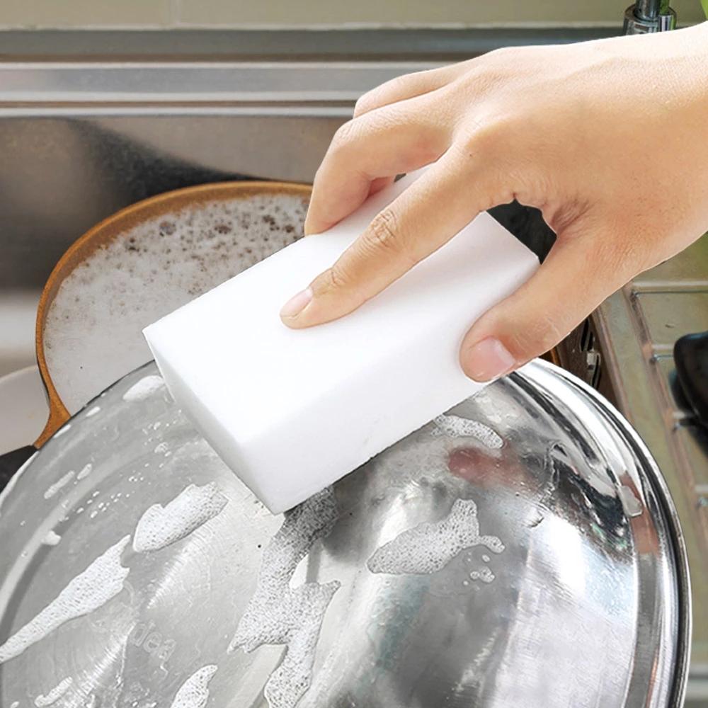 1-100ks Kouzelná melaminová houbička Kuchyňská houbička Guma Kouzelná houbička Čistič Houbička na mytí nádobí pro domácnost Koupelnové čisticí nástroje