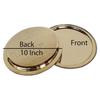 Brass Plate for Pooja, 10 Inch, 1 Piece, (Hammered - Gold)