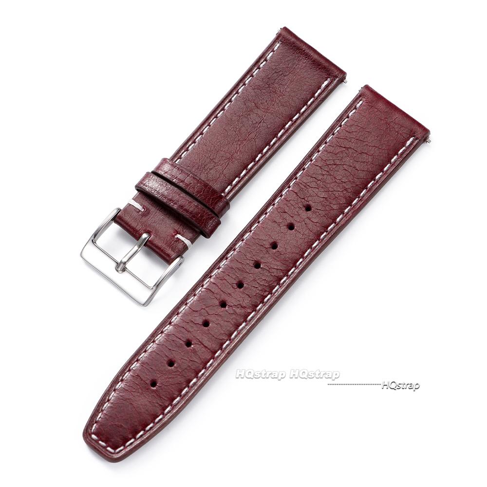 Vintage Oil Wax Leather Watch Strap 20mm 22mm Universal Cowhide Watchband Accessories Pin Buckle Men Women Waterproof Bracelet