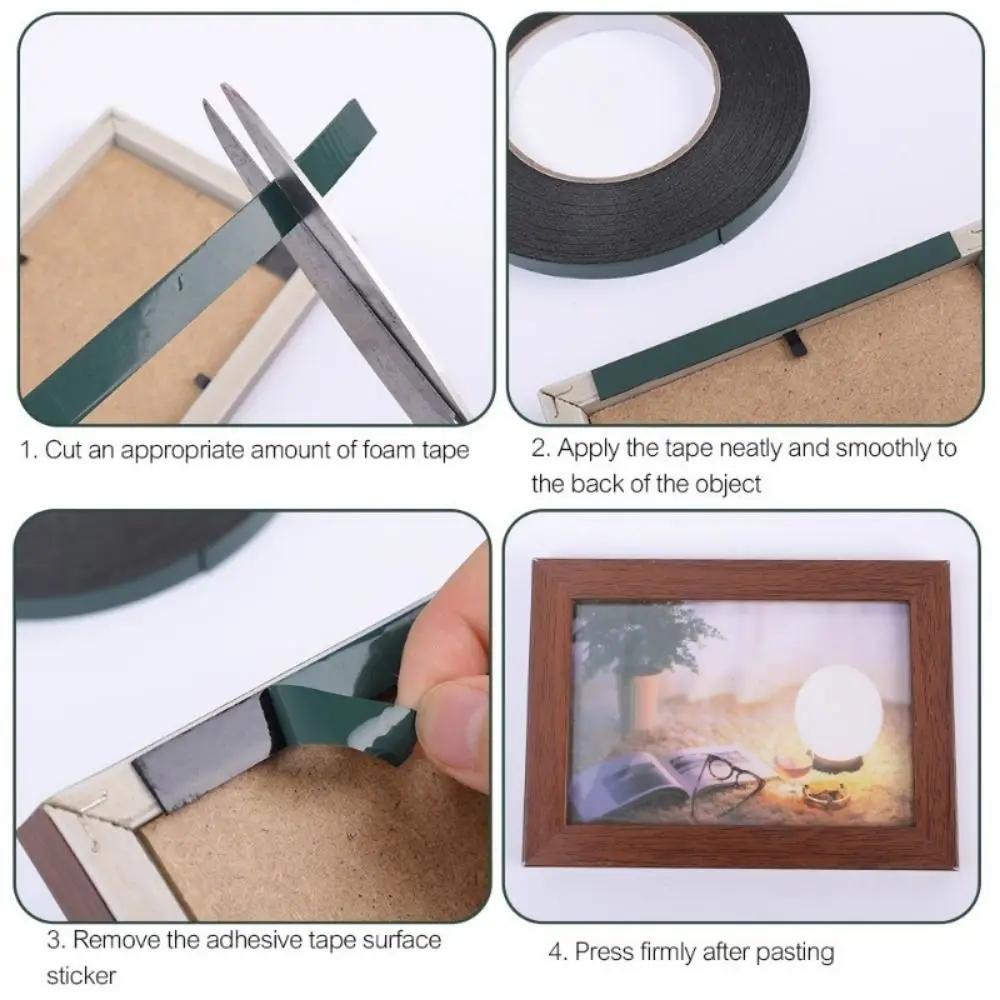 10M/Roll Green Film Black Double Sided Tape Strong Self Adhesive Sponge Strip 10/20mm Width Multifunctional PE Foam Tape