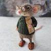 Süße Nadelfilz-Mauspuppe Mäuse Winter Weihnachten Nadelfilz-Mäuse Weihnachts-Wollfilz Geschenke Heimdekoration Plüschtiere