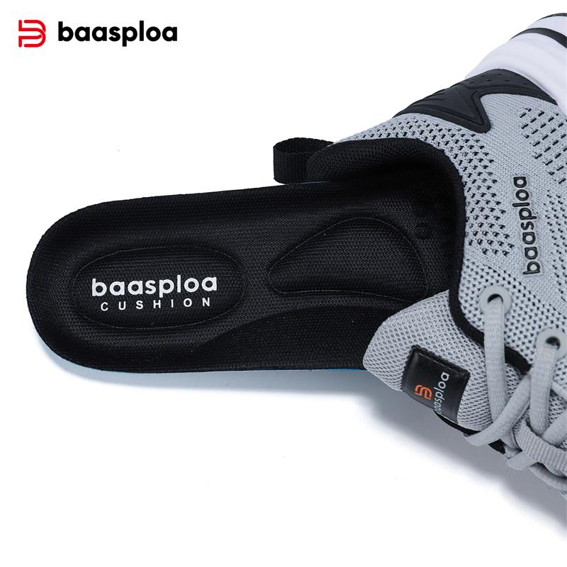 Baasploa Men Running Shoes Lightweight Breathable Tennis Shoes Sports Shoes Casual Fashion Men Walking Shoes Non-slip Sneakers