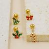 Gaibei Festive Bow Christmas Tree Ear Studs