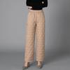 Women Winter Down Cotton Pants Large Size Thicked Thermal Quilted Cotton Trousers Middle Aged Elderly Mama Warm Pants M-3XL