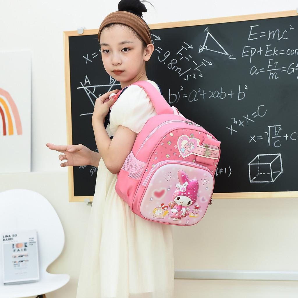 Kuromi Melody Pattern Kids Backpack With Breathable Oxford Fabric For Elementary School Students