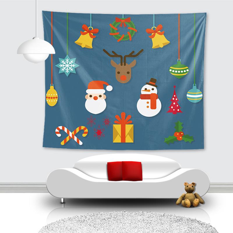 Strength Factory Foreign Trade European and American Christmas New Year Tapestry Beach Towel Rug