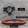 14 Zoll 358mm Klassisches Holzlenkrad Universelles Rennsport-Sportlenkrad 74mm Lochkreis