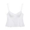 2025 Spring Women's Slim Fit Pleated Poplin Camisole Top
