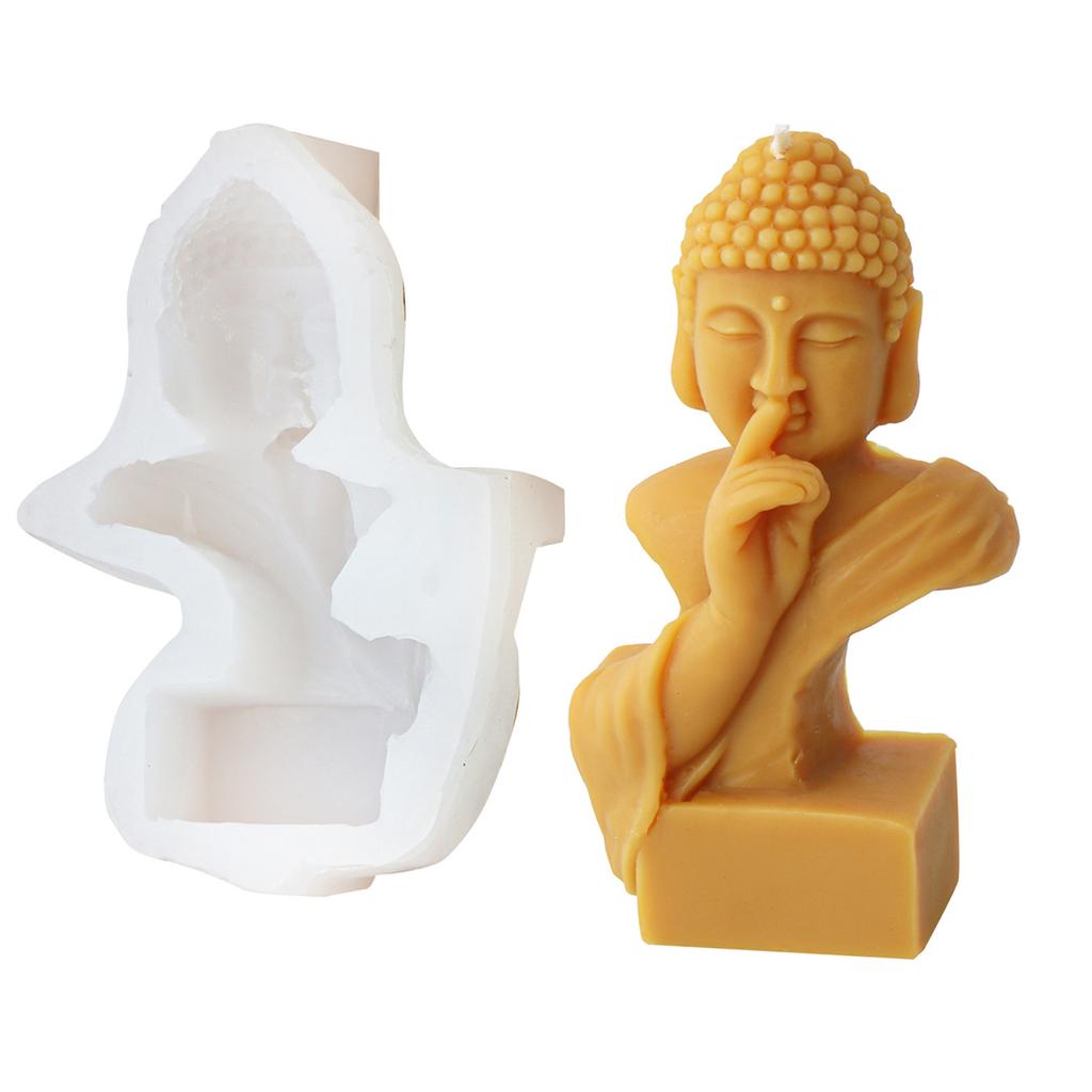Multifuntional Silicone Molds Artistic Molds Buddhas Shape Silicone Candle Molds Easy Demolding Mold for Making Candle