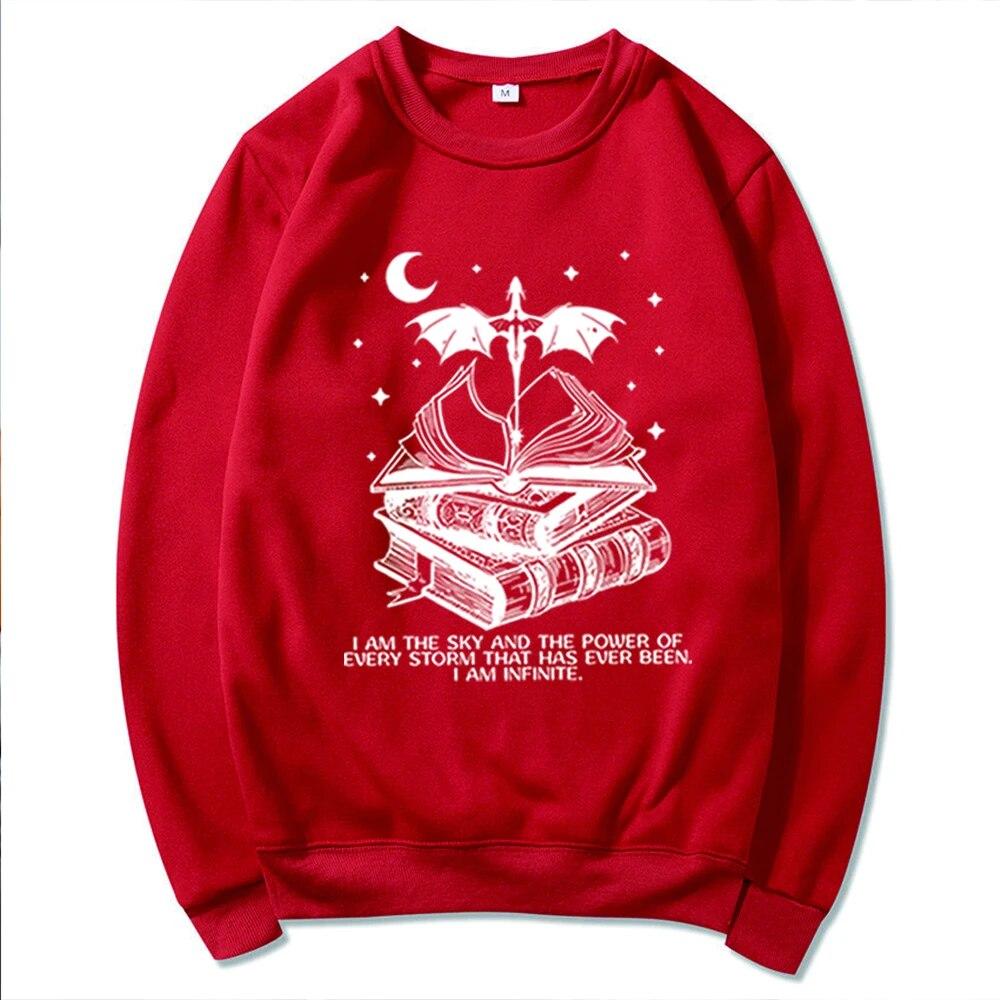 Unisex HoodieVintage Basgiath War College Sweatshirt I Am The Sky Hoodie Fourth Wing Shit Dragon Rider Tee Unisex Casual Hoodies Sweatshirts