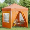 Pop Up Party Tent 195 X 195 X 245 Cm Orange Oxford Fabric