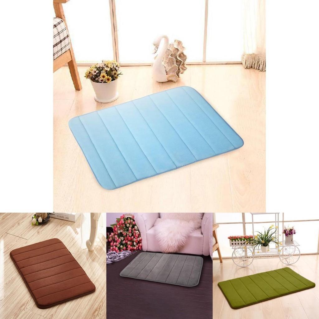 Luxuriously Soft Memory Foam Bath Mat With Coral Velvet And Non-slip Bottom