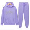 Mens Hooded Sweatshirt Set Casual Long Sleeve Tracksuit