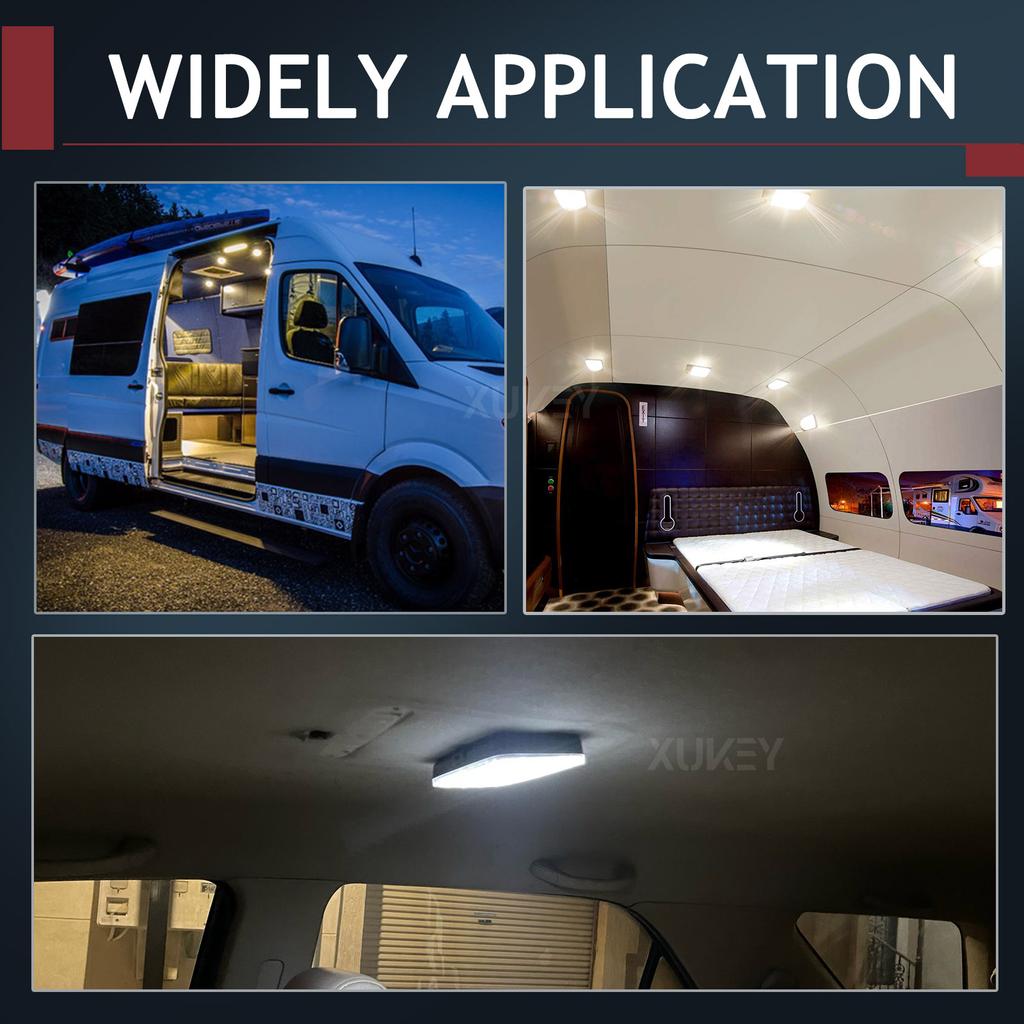 Car Interior Light Assembly Roof Ceiling Cabin Blinker Lamp Xenon White For Trailer Auto Truck Lorry Camper Tractor Caravan Van