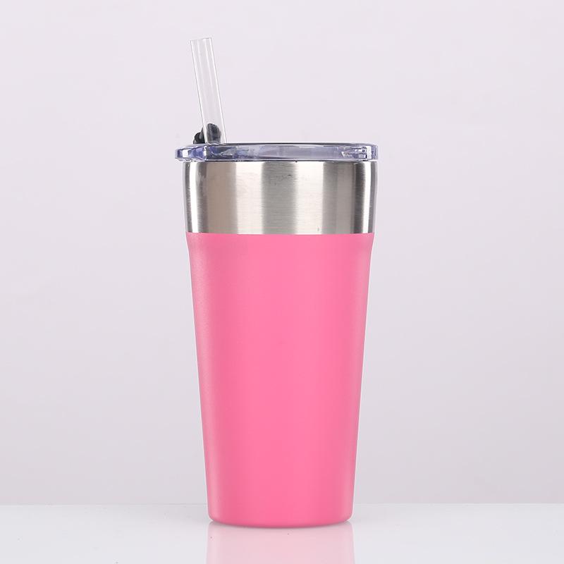 Beer Cup 304 Stainless Steel Double-Layer Vacuum Color Spray Outdoor Water Cup, Creative Car Cup