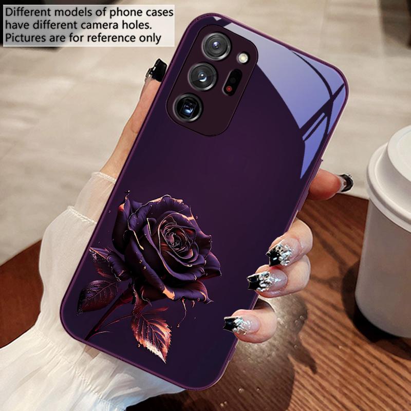 The Dark Golden Rose For Samsung M 02 12 Note 8 9 10 20 A 01 02 03 Core 04 05 06 10 12 13 14 5G 15 16 glass Ultra phone case