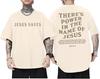 Jesus Saves TShirt Summer Mens Christian Faith Graphic Tee Acts 412 Print Minimalist Streetwear Short Sleeve Casual Top