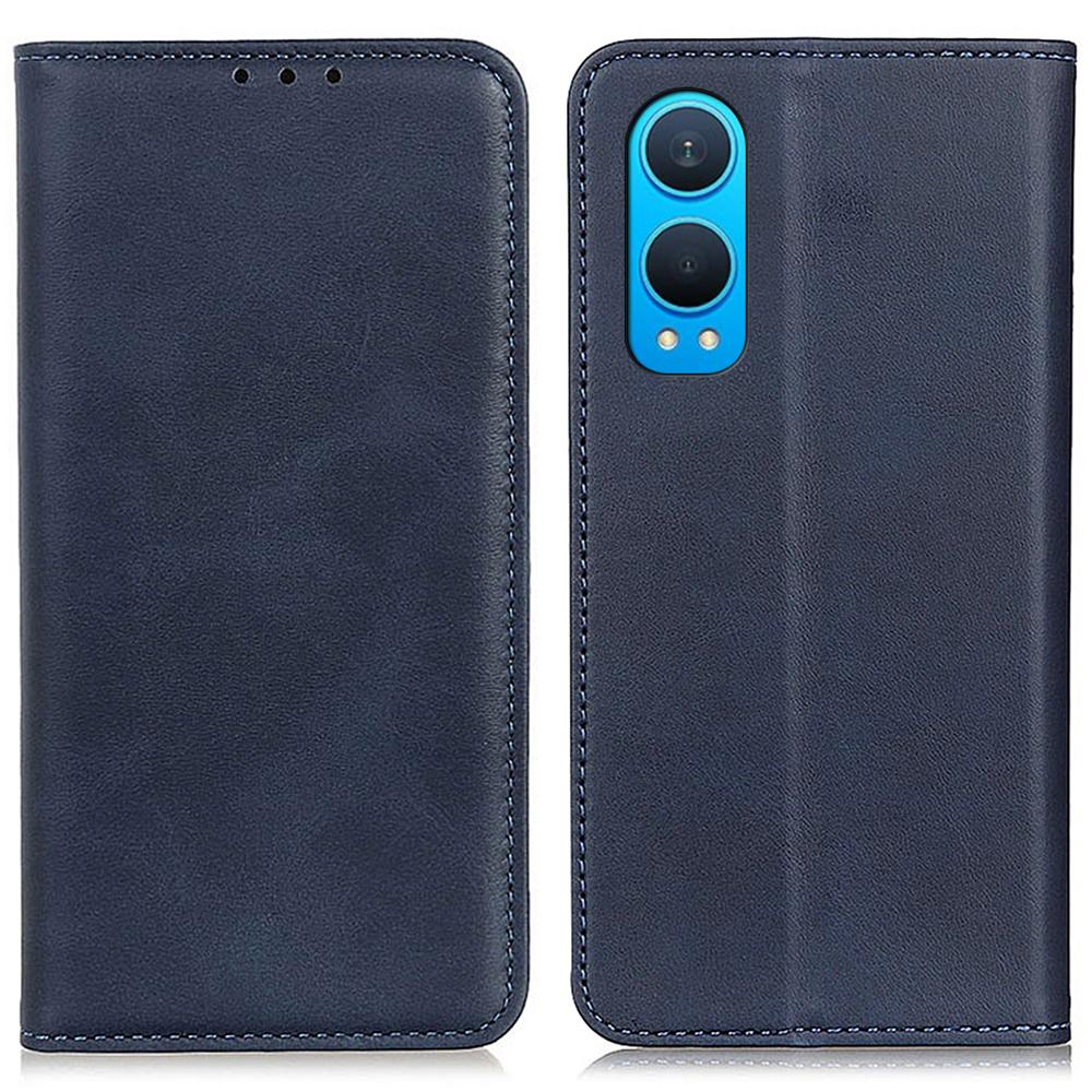 

Для OnePlus Nord CE4 Lite 5G/Oppo K12x 5G (Китай) Чехол-кошелек из спилковой кожи с текстурой коровьей кожи Blue