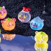 Set of 6 Safe Nontoxic Resins Halloween Pumpkin Figurine Decorations Glowing in Dark Nighttimes Miniature Ornaments