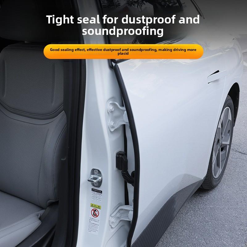 2pcs Car Rubber Weatherstrip Car B-pillar Sealing Strip with Steel Bar Car Door Edge Seal Strip Sound Insulation Sealing Strips