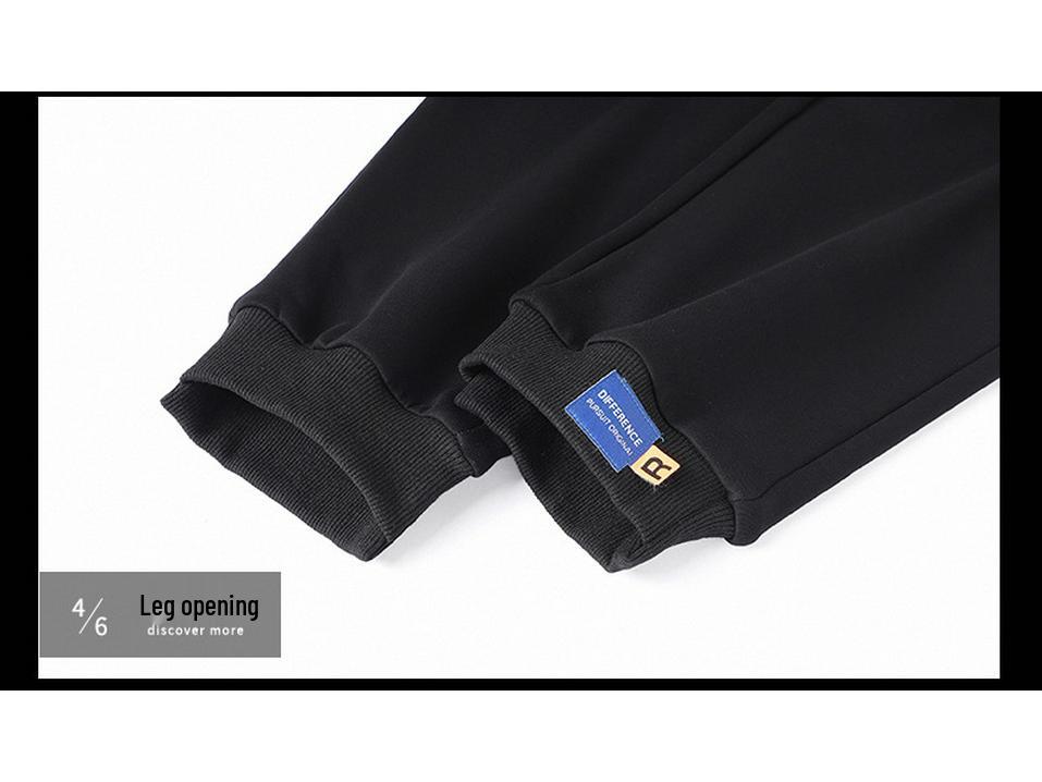2025 Spring & Fall Korean Style Men's Loose Ribbed Sweatpants - Trendy Nine-Point Casual Sports Pants