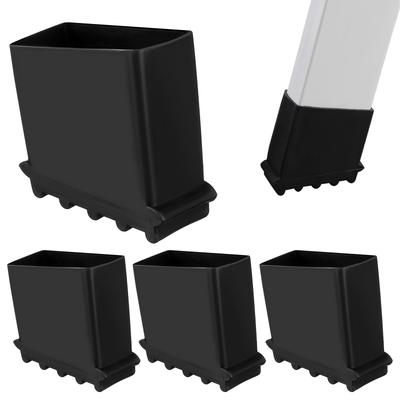 4 Pcs Ladder Non-slip Feet Pads Legs Covers Folding Foot Protector Black Accessories Non-skid