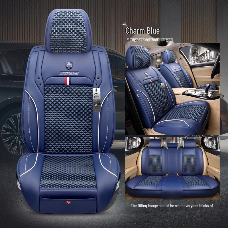 Four-Season Ice Silk Car Seat Cushion for Emgrand Boyue Vision X3 X6 - Cartoon Design