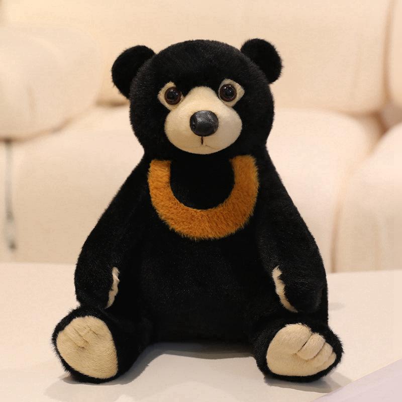 

Simulation black bear doll plush toy brown bear bear hug bear doll children soothing rag doll 25cm（0.25kg）
