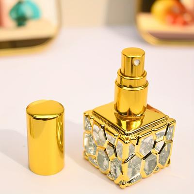 1 unidad Botella de Perfume de Vidrio Cuadrada Elegante Portátil Dispensador de Muestras de Viaje para Cosméticos y Fragancias