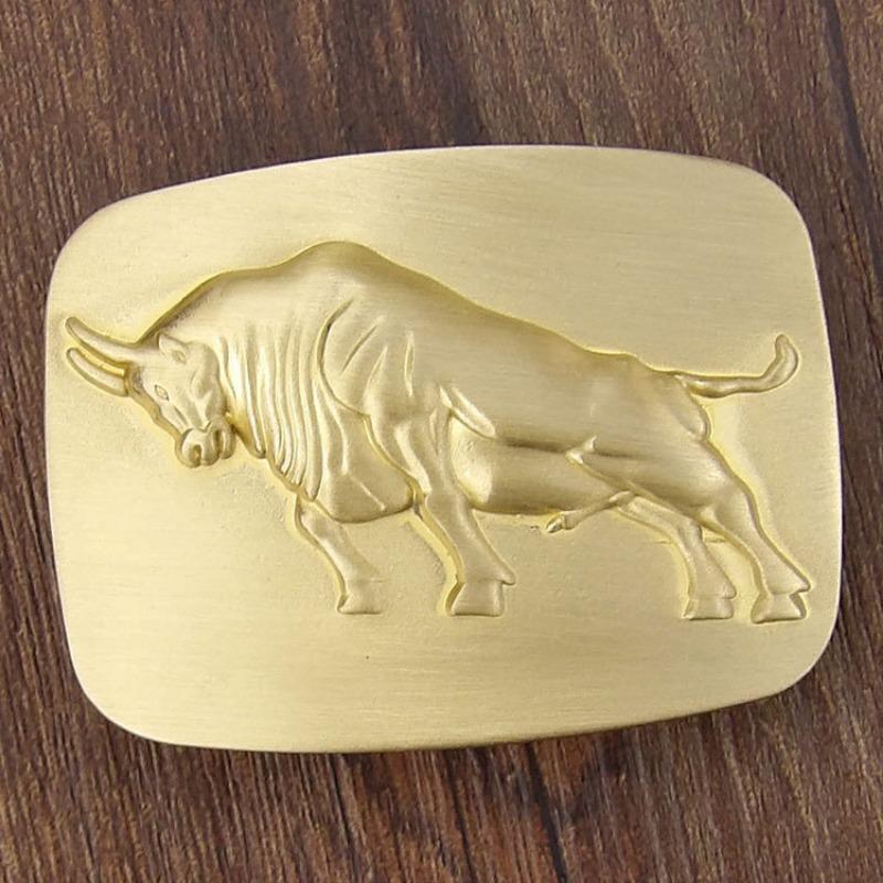 Zodiac Pure Copper Belt, Button Head Men's 3.8 Belt, Head Brass Solid Full Brass Belt Head Clip