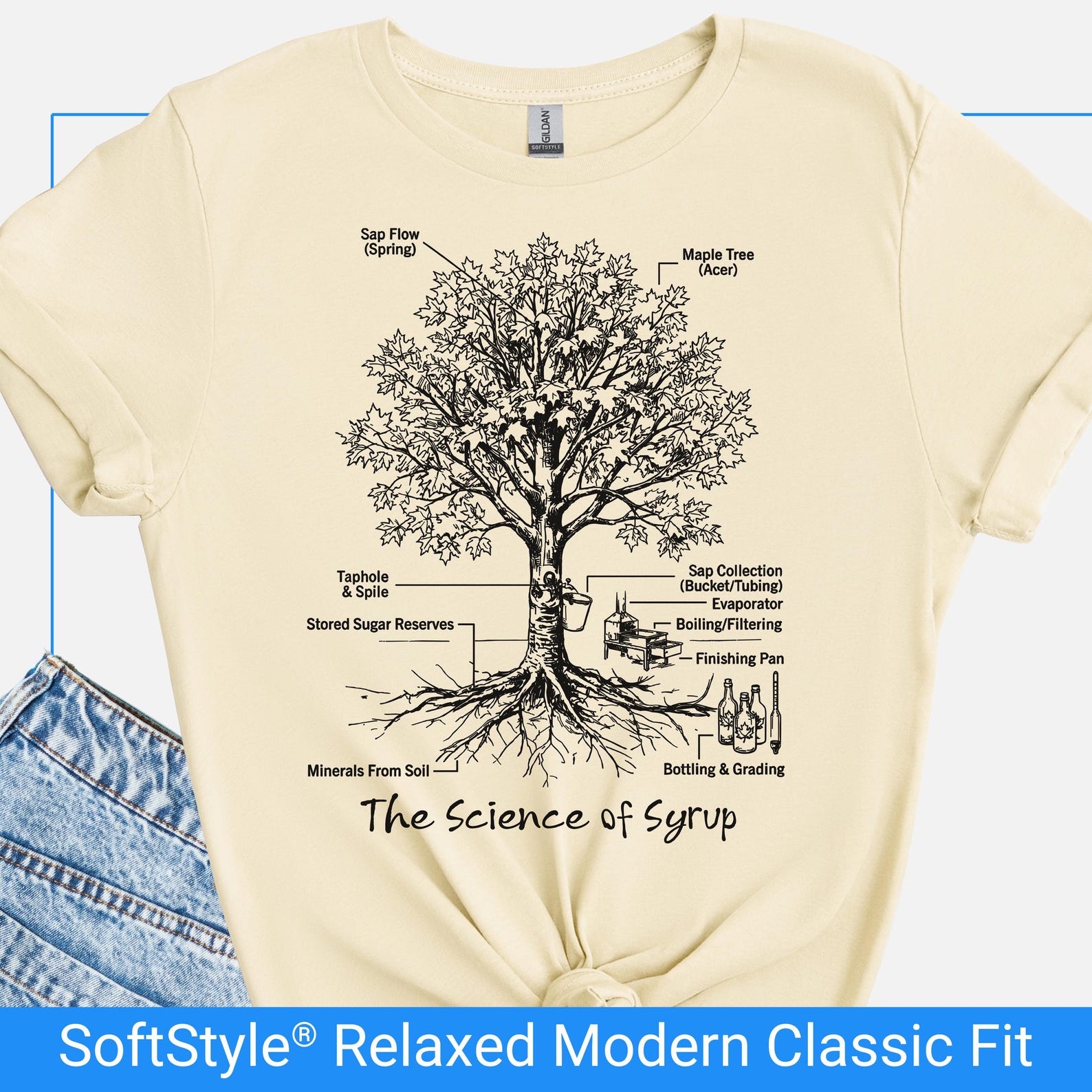 Maple Syrup Shirt, The Science Of Syrup T Shirt, Sugar Shack Season Tee, Breakfast Pancake Waffle Lover T-Shirt, Maple Syrup Day Tee S