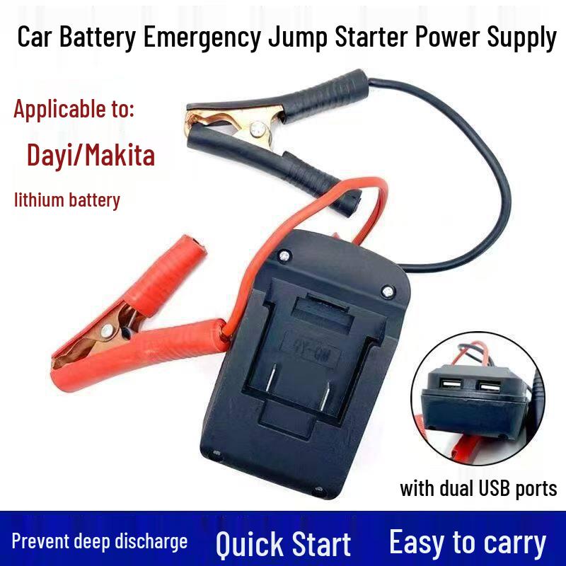 Makita-Compatible Lithium Jump Starter and Charger for Vehicles
