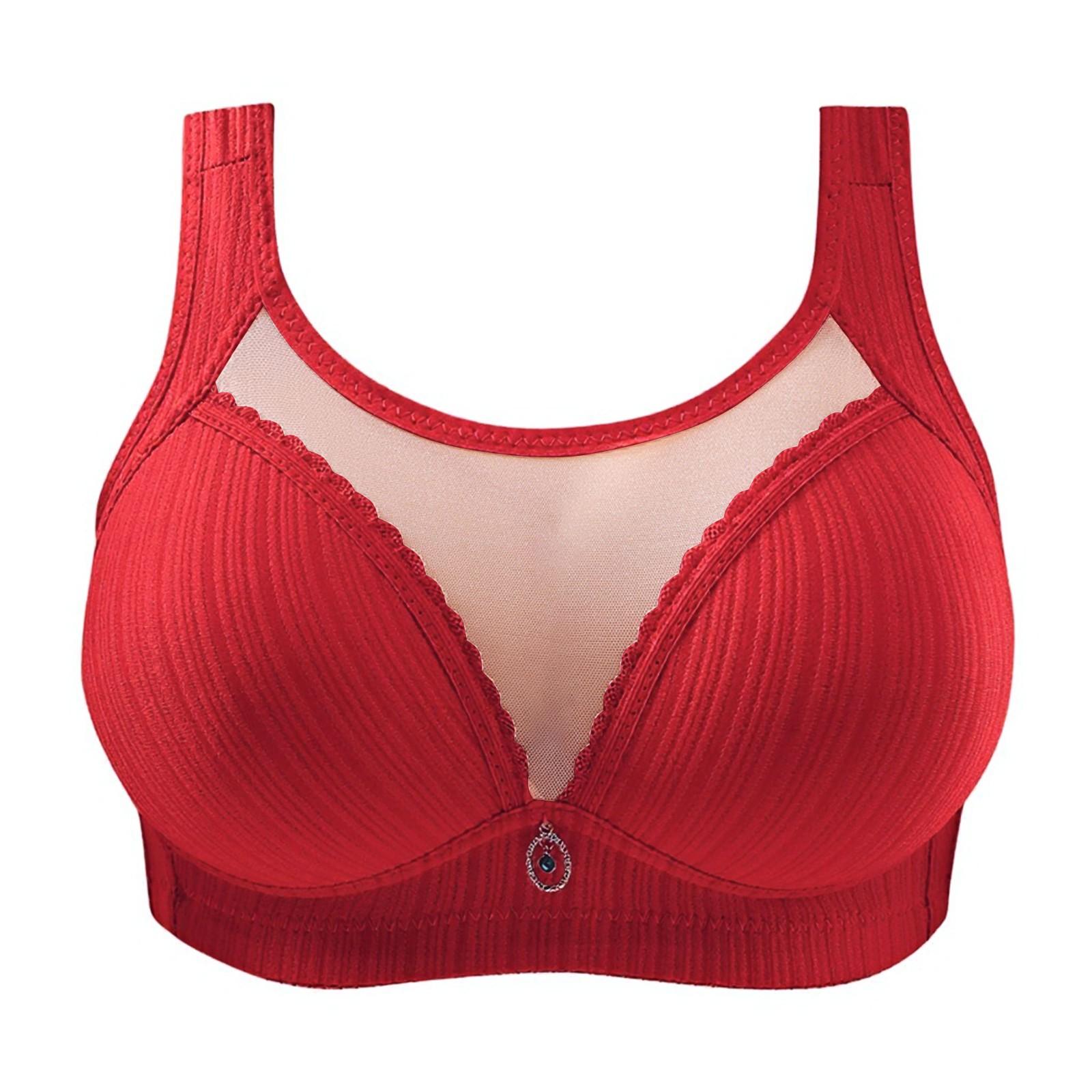 Женский бюстгальтер без бретелек, большого размера, без косточек, удобный регулируемый бюстгальтер 40 красный
