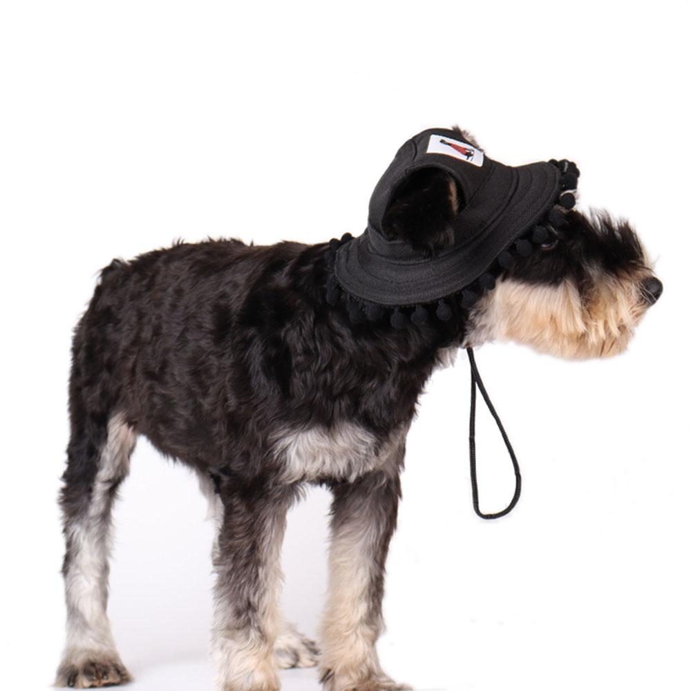 Psí klobouk s kulatým okrajem, plyšovou bambulí, kšiltovka pro mazlíčky, psí čepice, ochrana před sluncem pro mazlíčky, sluneční klobouk, psí klobouk pro malé, střední a velké psy
