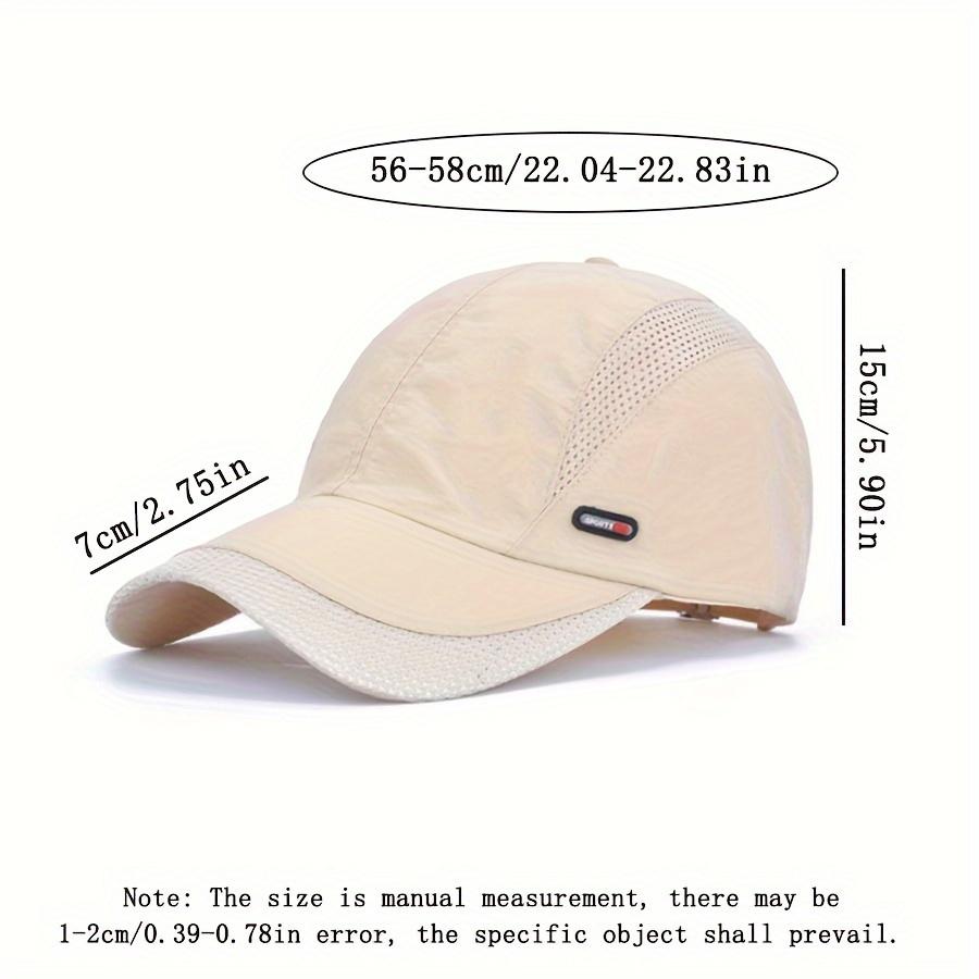 Thin Breathable Outdoor Baseball Cap Outdoor Quick Drying Running Hats Casual Adjustable Sports Hat For Women Men