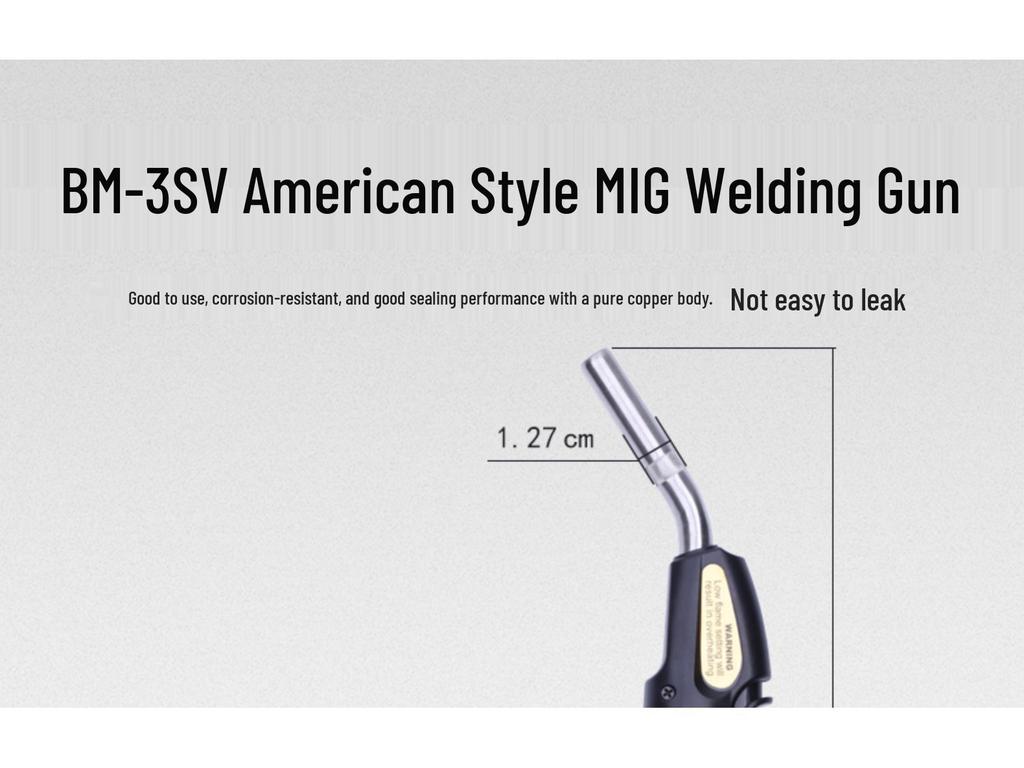 American High-Temperature MAPP Gas Welding Torch for Refrigeration Repair - Portable, Oxygen-Free Flame