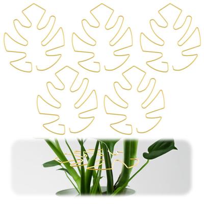6Pcs Monstera Plant Support Plant Stem Support Metal Monstera Shaped Supports Stem Support Ring for Thriving Growth