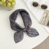 Silk Scarf New Fashion Neck Protection Small Shawl Retro Literary Scarf Double-sided Floral Headscarf Headband Cotton and Linen Square Scarf